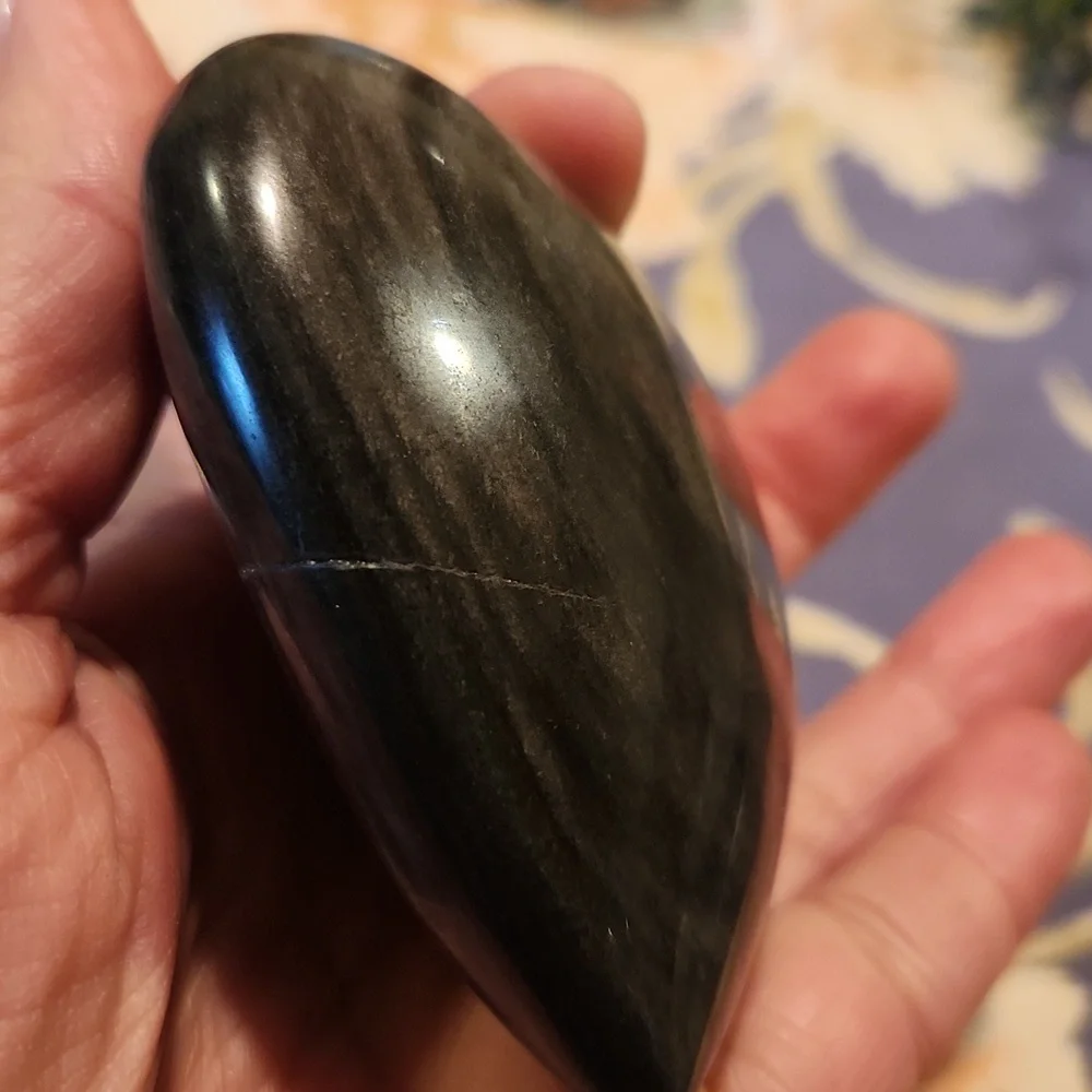 Silver Obsidian palmstone - Picture 5 of 8
